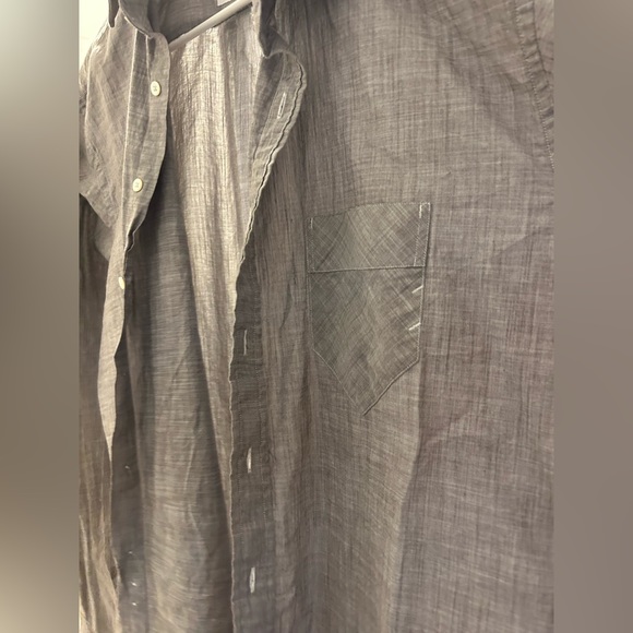 Billy Reid grey made in USA button up shirt see pics size 17 euc - Picture 6 of 9